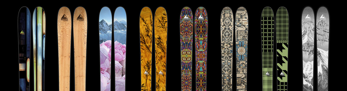 Featured ski graphics from Wagner Custom Skis