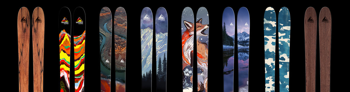 A selection of featured graphics from Wagner Custom Skis