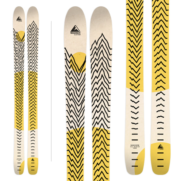 Mountain Lines Summertime house Graphic from Wagner Custom Skis
