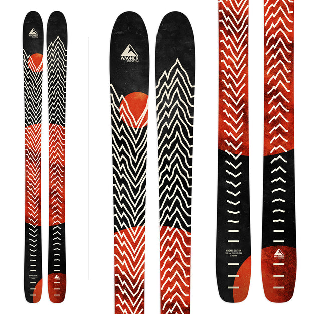 Mountain Lines Blood Moon house Graphic from Wagner Custom Skis