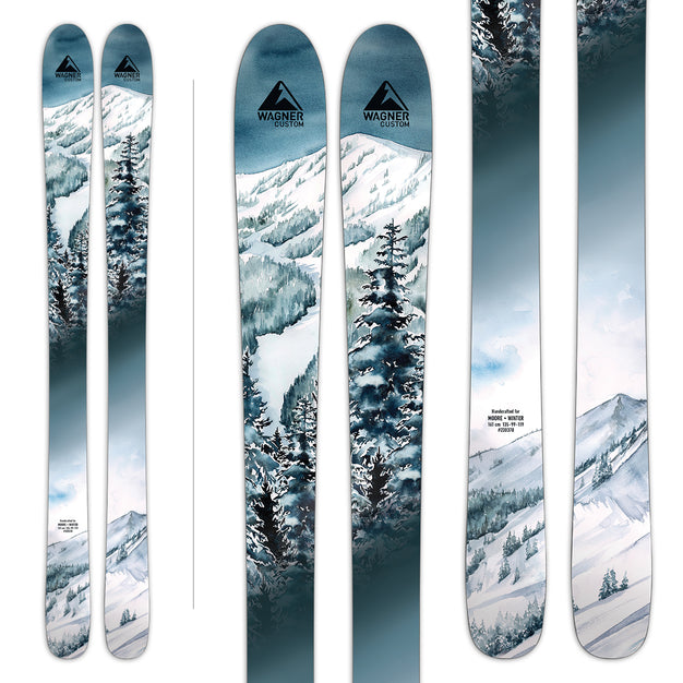 A commissioned ski graphic by Anna Leigh Moore